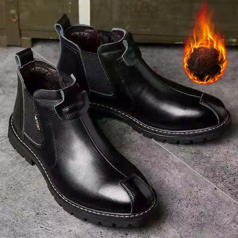 👞🌞【Zimski popust】【39-44】Elegantne muške kožne cipele s toplom podstavom - udobnost, stil i zaštita od hladnoće za svaku priliku!