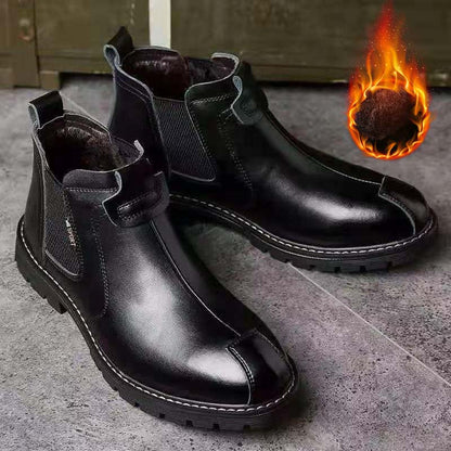 👞🌞【Zimski popust】【39-44】Elegantne muške kožne cipele s toplom podstavom - udobnost, stil i zaštita od hladnoće za svaku priliku!