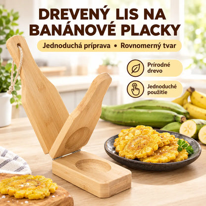 🍌 Drevený lis 2 v 1 na toasty a plantainy