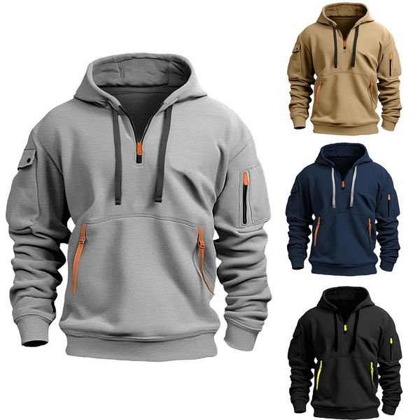 🔥😎【S-5XL】Sudadera con Cremallera y Capucha para Hombre – Estilo, Comodidad y Funcionalidad con Múltiples Bolsillos