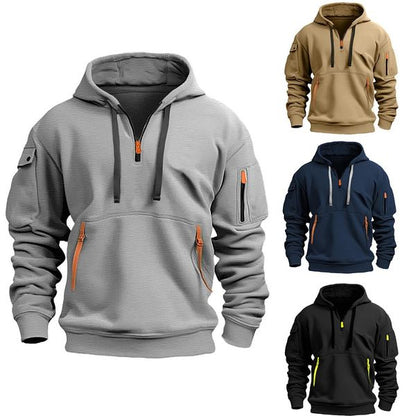 🔥😎【S-5XL】Sudadera con Cremallera y Capucha para Hombre – Estilo, Comodidad y Funcionalidad con Múltiples Bolsillos