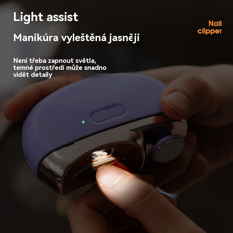 【✨Kúpte 1 a získajte 1 zadarmo】Inteligentné elektrické klieštiky na nechty s funkciou proti zovretiu, brúsenia nechtov, osvetlenia a leštenia