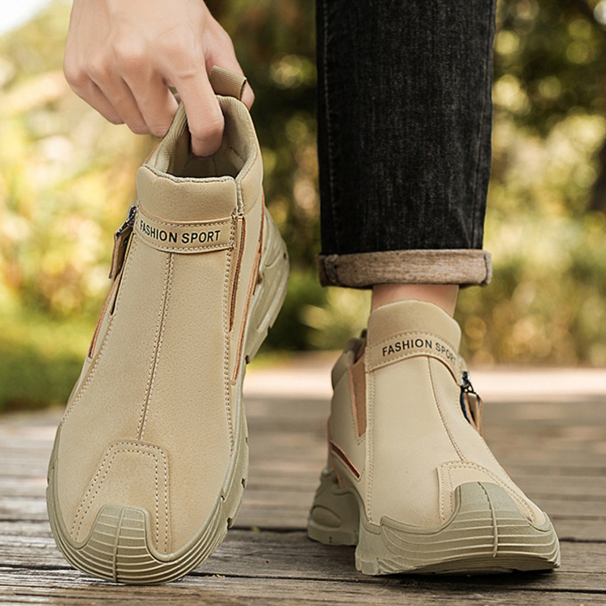 🔥【39-44】Nové pánské moderní každodenní boty 2025 s zipem, protiskluzové a odolné, ideální pro práci a venkovní aktivity
