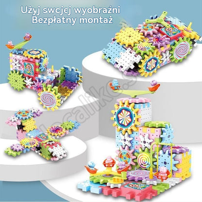 🔥【Kupite 1, dobijte 1 gratis】🔥Električne građevinske kocke ★Rotirajuća igračka ✨Slagalica s velikim česticama 🌈Dječji raj koji se stalno mijenja
