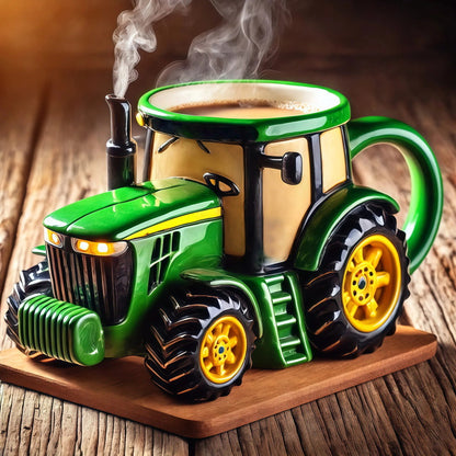 🚜☕Ретро чаша за кафе във формата на селскостопански трактор