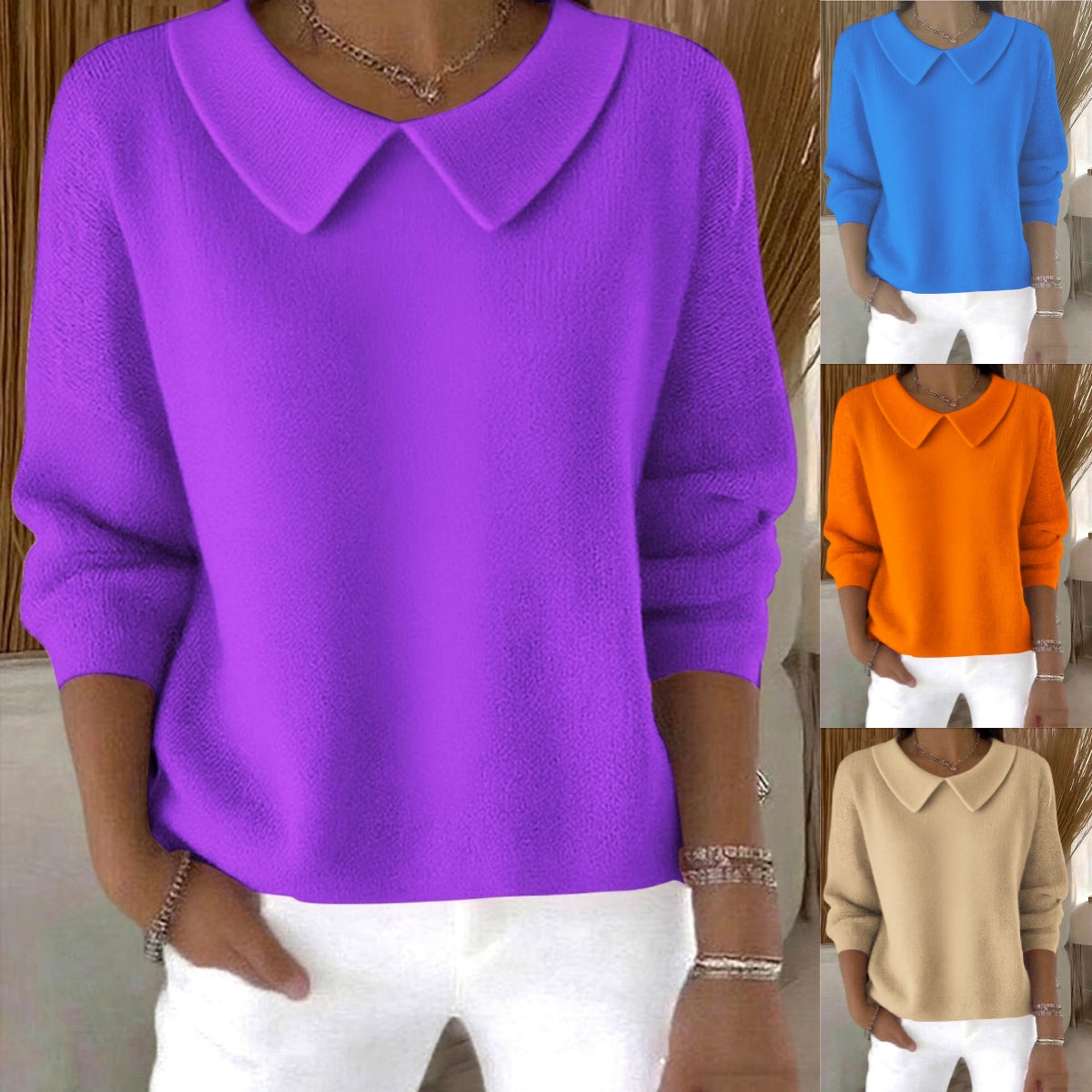 🔥【S-3XL】Nový model dámskej dlhé rukávy blúzky s V-krkom, mäkká podšívka, teplá – nevyhnutná súčasť na jeseň a zimu