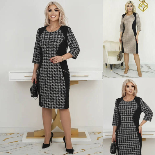 💜💚【S-5XL】2025 Ősz/Tél Új, Kiváló Minőségű, Divatos, Retro Elegáns Ruha