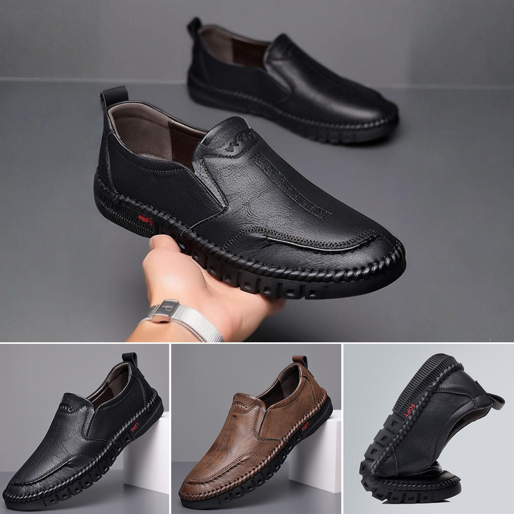 👞Ограничена промоция 50%【39-44】Мъжки кожени обувки 2025 – Ръчно изработени, от истинска кожа, комфорт и нехлъзгаща подметка
