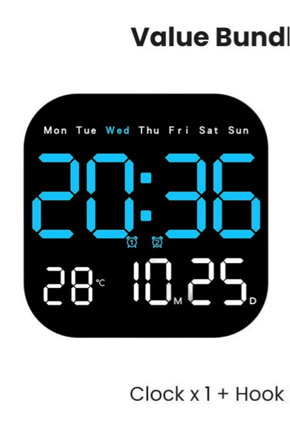 🛏️ Digitalni sat za dom i ured – nježno buđenje, oprostite se od bučnih alarma! Podesiva svjetlina, tih rad noću. Prikazuje i temperaturu. 🌙