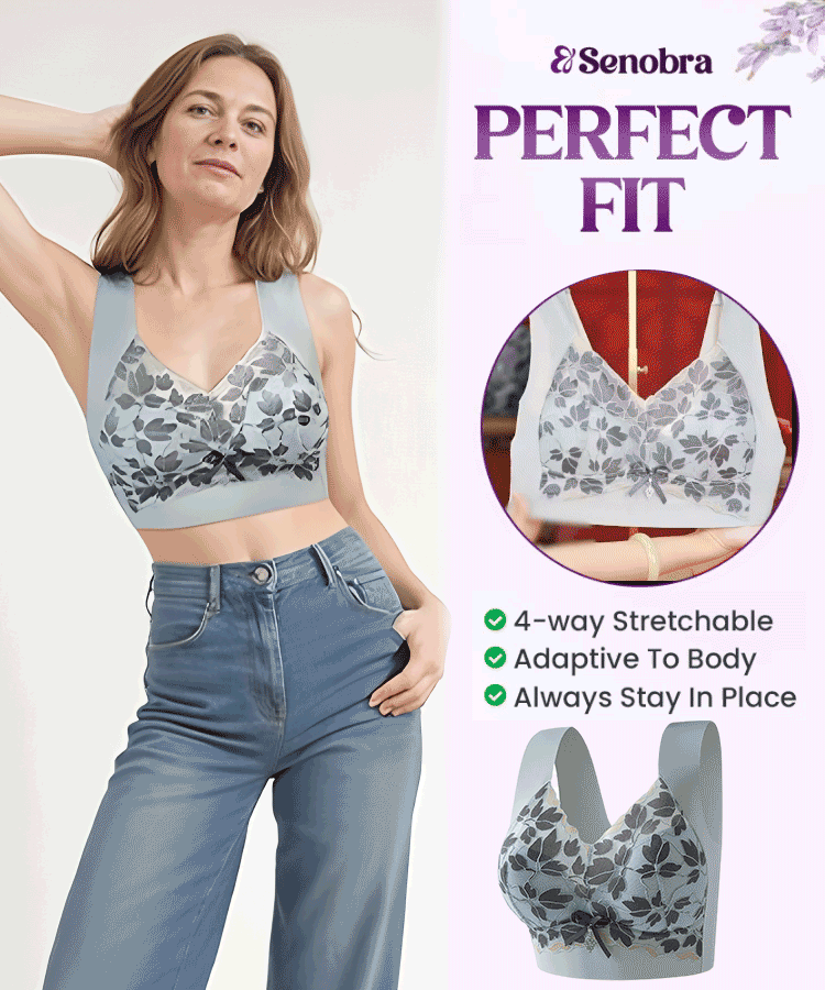 💟【3 бр.】M-4XL Сутиен с дантела, големи размери, без стоманени халки, луксозен красив гръб, секси дишащ безшевен сутиен 【40~100 кг】