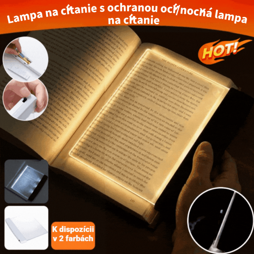 🎁【Kúpte 1 a dostanete 1 zadarmo】📜💡Čítacia lampa s nočným videním a plochým LED panelom, chrániaca oči