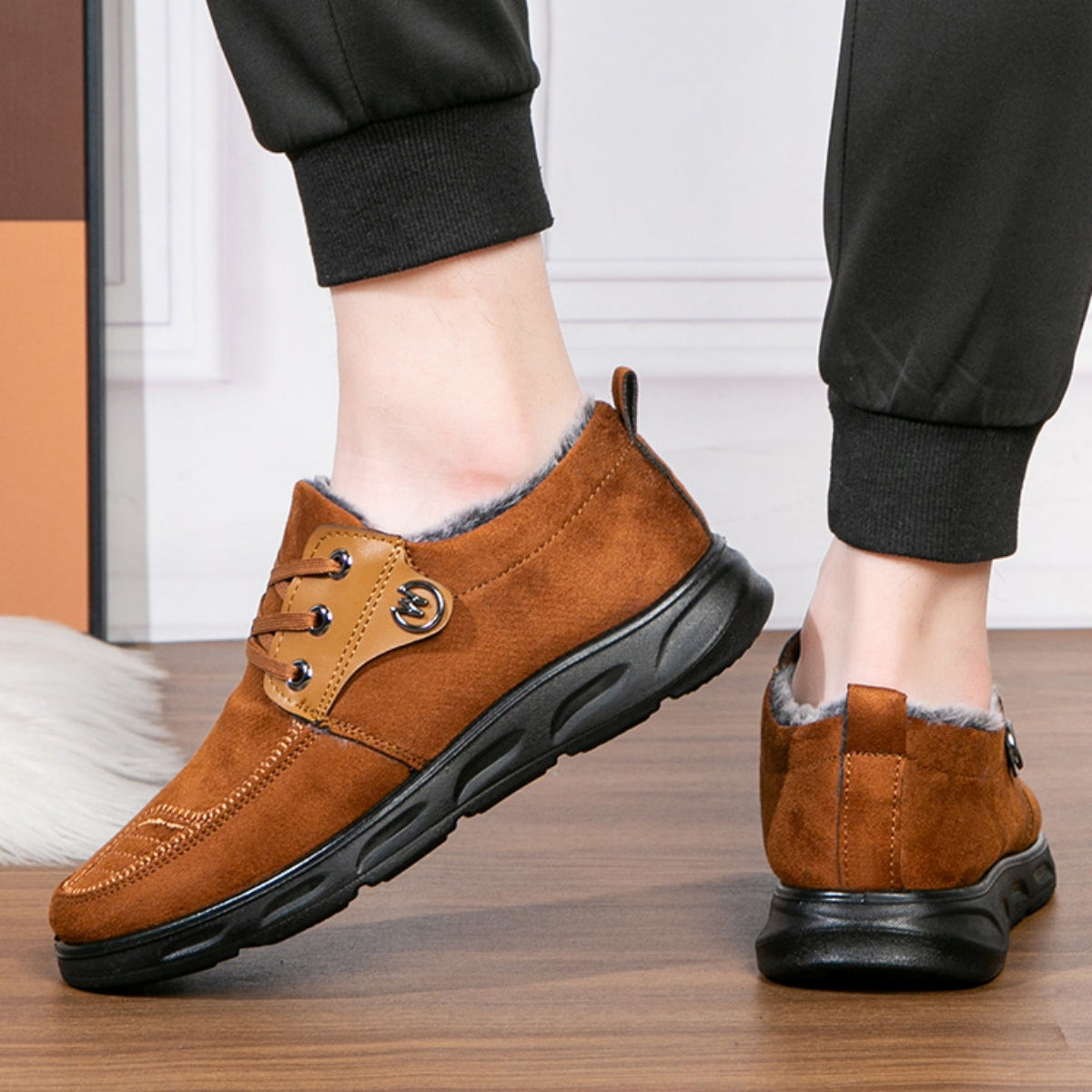 👞🏃🏻‍♂️【39-44】Nowe zimowe męskie buty zimowe z ociepleniem, pogrubioną miękką podeszwą, ciepłe, antypoślizgowe buty