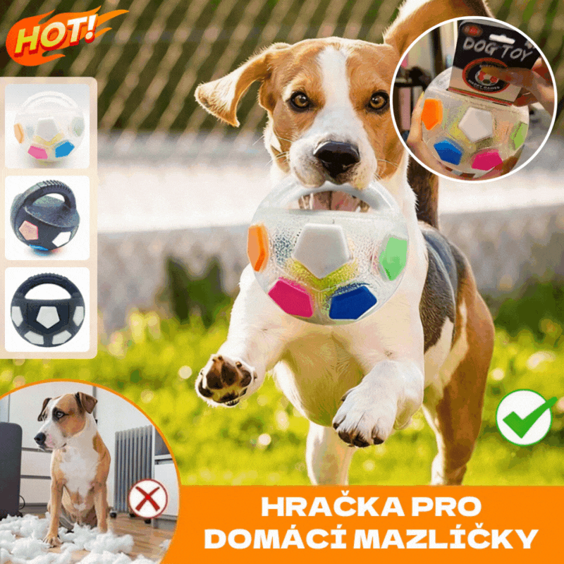 ⚽🐕🐾Kúpte 1 a získajte 1 zadarmo🔥Hračka pre psov - futbal, interaktívne a proti uhryznutiu odolné potreby pre border kólia, labradory a corgi.