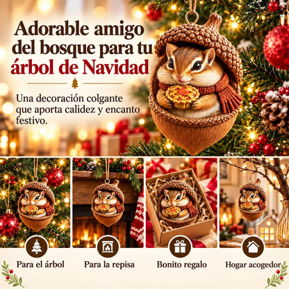🎉【Compra 6 y llévate 6 gratis】🤩 🎁Nuevo diseño navideño en acrílico 2D con animales en forma de piña.