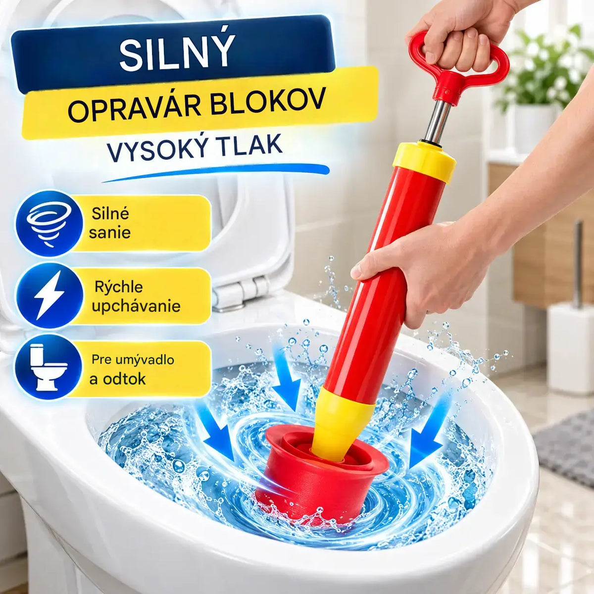 🚽 Odvzdušňovač odtokov s tlakovým vzduchom do kúpeľne a kuchyne 💨