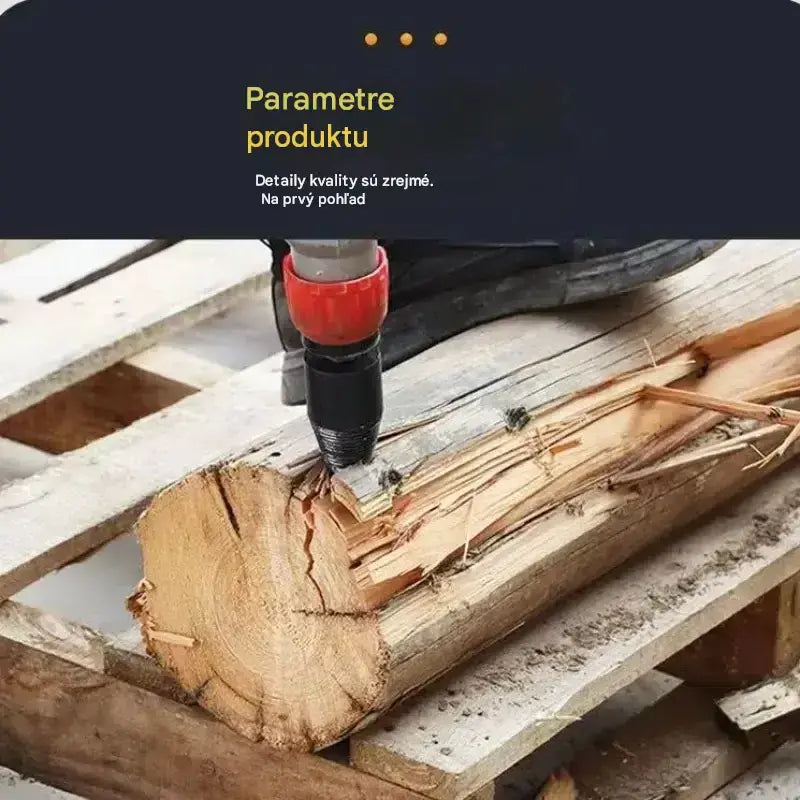 🔥【32 mm vrták na štiepanie dreva + 3 typy stopiek】⚙️ Elektrický vrták na štiepanie dreva z vystuženej ocele – výkonný, efektívny a bez námahy.