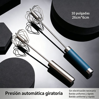 🥇24 € [2-dielna sada] Poloautomatický šľahač vajec z nehrdzavejúcej ocele
