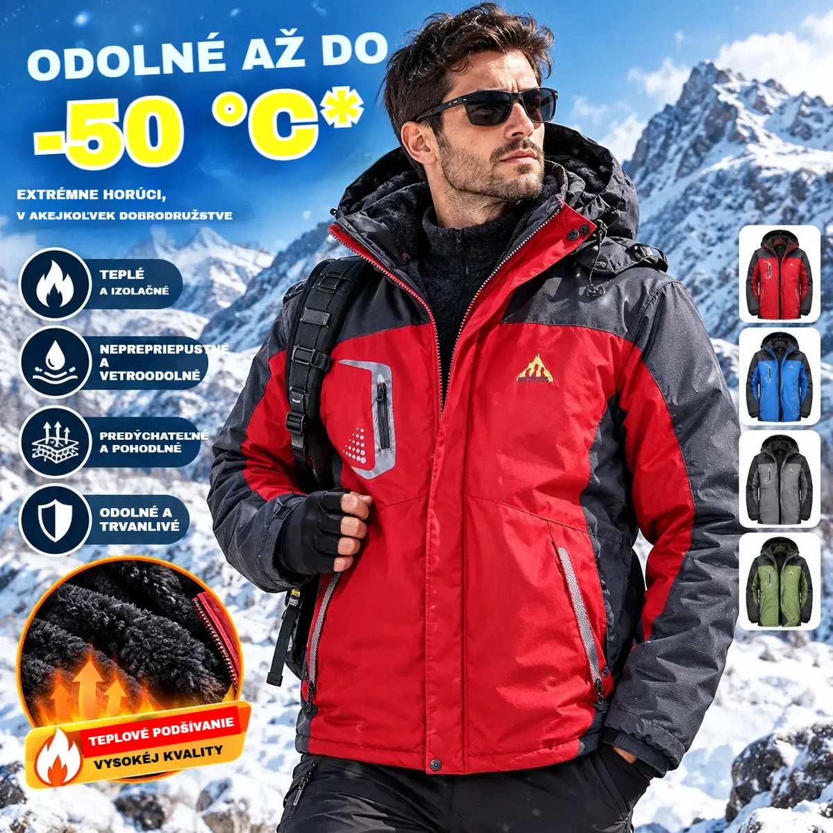【L-5XL】 Vysoká kvalita 🔥 Rovnaký štýl pre mužov aj ženy, teplá zimná bunda, vodeodolná a chladuvzdorná.