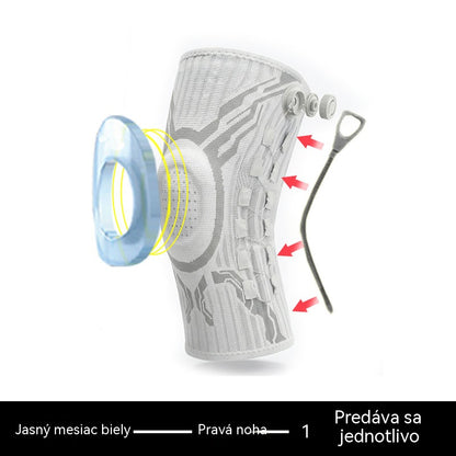 🥇【50% zľava】🦵🦵Silikónová kompresná športová kolenná ortéza s pružinovou oporou tlmiacou nárazy na beh a fitness vonku
