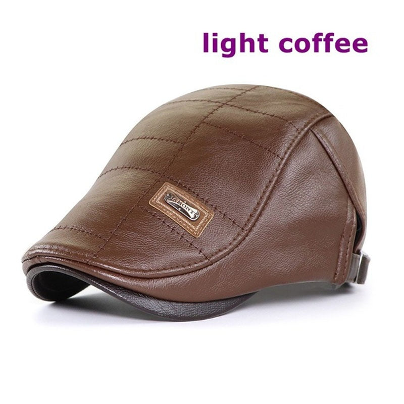 🧢🔥Nový, kvalitný kožený baret v retro štýle na jeseň a zimu
