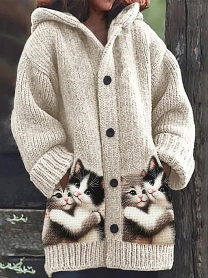 💥🌺【Vruća prodaja】🎀【S-5XL】Plišani kaput s kapuljačom i flis podstavom – Savršena kombinacija topline, udobnosti i stila za hladne zimske dane