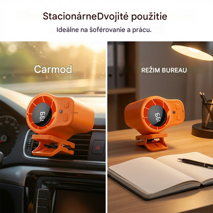 ❄️💨Super výkonný prenosný ventilátor do auta – silný prúd vzduchu a až 6 hodín prevádzky, chladný vzduch kedykoľvek a kdekoľvek🚗