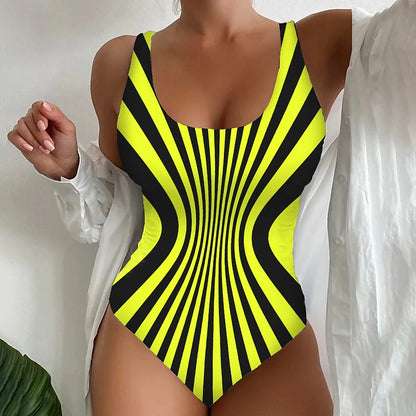 🩱Oferta por tiempo limitado [😍S~6XL] Bañador de una pieza con rayas sexy – transpirable, de secado rápido, que combina estilo y comodidad.