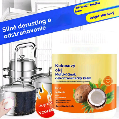 🥇💦【Kúpte 1 a získajte 1 zadarmo】🥥Multifunkčný čistiaci krém do domácnosti na odstraňovanie oleja, hrdze a vodného kameňa, bohatý na prírodný kokosový olej【2 položky】