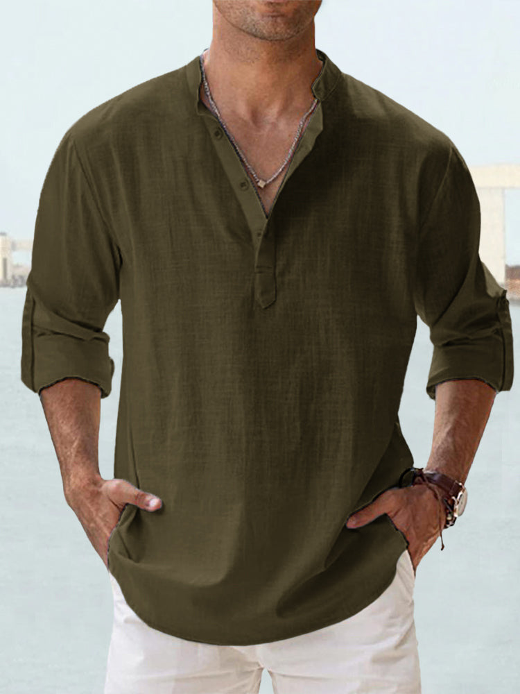 👕【S-5XL】🌟 2026 Pánske bavlnené a ľanové tričko, voľné a priedušné