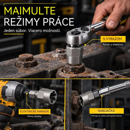 🛠️ Profesionálne riešenie na zaseknuté skrutky! Súprava vyťahovákov na poškodené matice a skrutky (14 kusov)! Mimoriadne odolná oceľ CrMo · Protišmykový profil · Vrátane praktického kufríka!