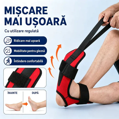 【2 buc】Centură de Stretching și Întindere Ligamente pentru Yoga și Fitness – Curea Respirabilă și Reglabilă pentru Glezne și Picioare, Recuperare și Flexibilitate