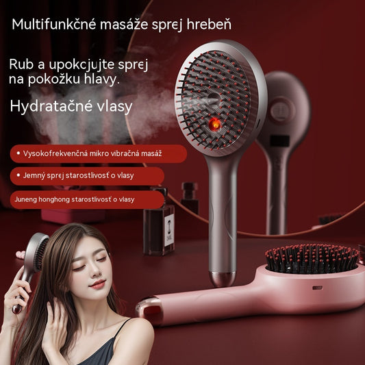🥇【50% zľava】💆‍♀️Masážny hrebeň s funkciou rozprašovania uvoľňuje pokožku hlavy, je vhodný na styling a domácu starostlivosť o vlasy a má tiež funkciu vibračnej masáže.