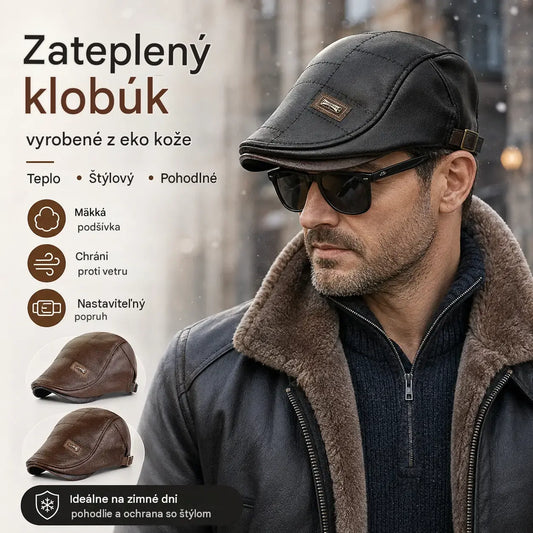 🧢🔥Nový, kvalitný kožený baret v retro štýle na jeseň a zimu