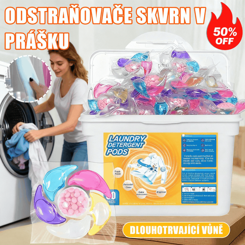 ✨👚 [30 kusov] ✨ Extra veľké balenie: 6 voňavých pracích kapsúl v 1 – odstraňovanie škvŕn a dlhotrvajúca vôňa