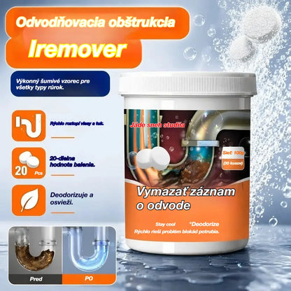 🔥50% ZĽAVA ❤️ Výkonné šumivé čistiace tablety, ktoré rýchlo rozpúšťajú upchatie spôsobené mastnými vlasmi, uvoľňujú upchaté odtoky; sú tiež dezodoračné a antibakteriálne.