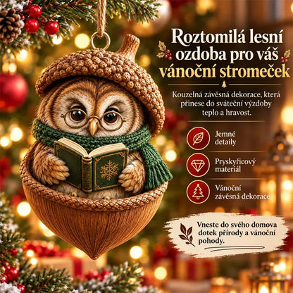 🎉【Kúpte 6 kusov a získajte 6 kusov zadarmo】🤩 🎁Nový 2D akrylový vianočný dizajn so zvieratami v tvare šišky