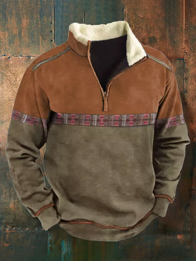 🎁🔥【S-4XL】2025 Pánska módna jesenná a zimná teplá mikina s dlhým rukávom s 3D potlačou