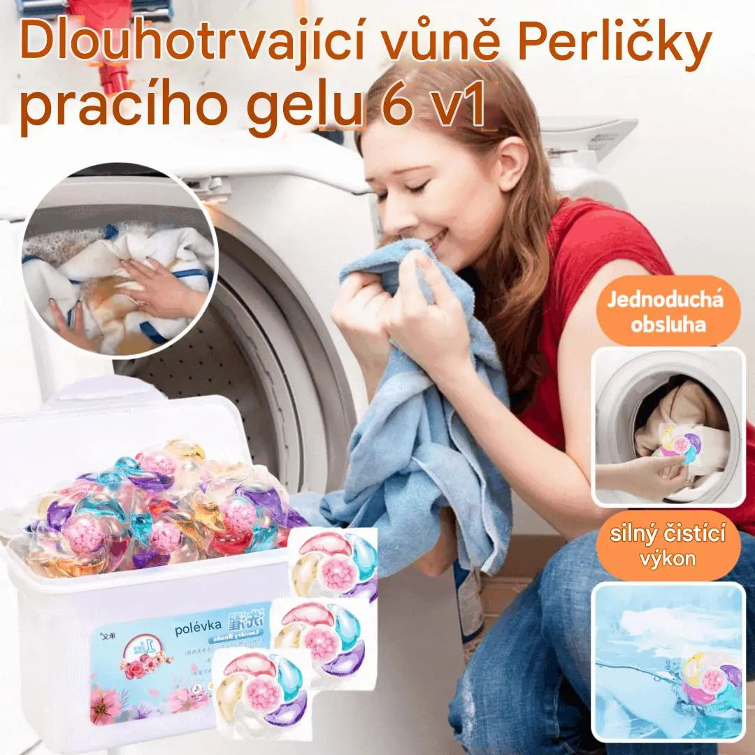 ✨👚 [30 kusov] ✨ Extra veľké balenie: 6 voňavých pracích kapsúl v 1 – odstraňovanie škvŕn a dlhotrvajúca vôňa