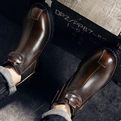 👞🌞【Zimska rasprodaja】【39-44】Elegantne muške kožne cipele s toplom podstavom - Udobnost, stil i zaštita od hladnoće za svaku priliku!