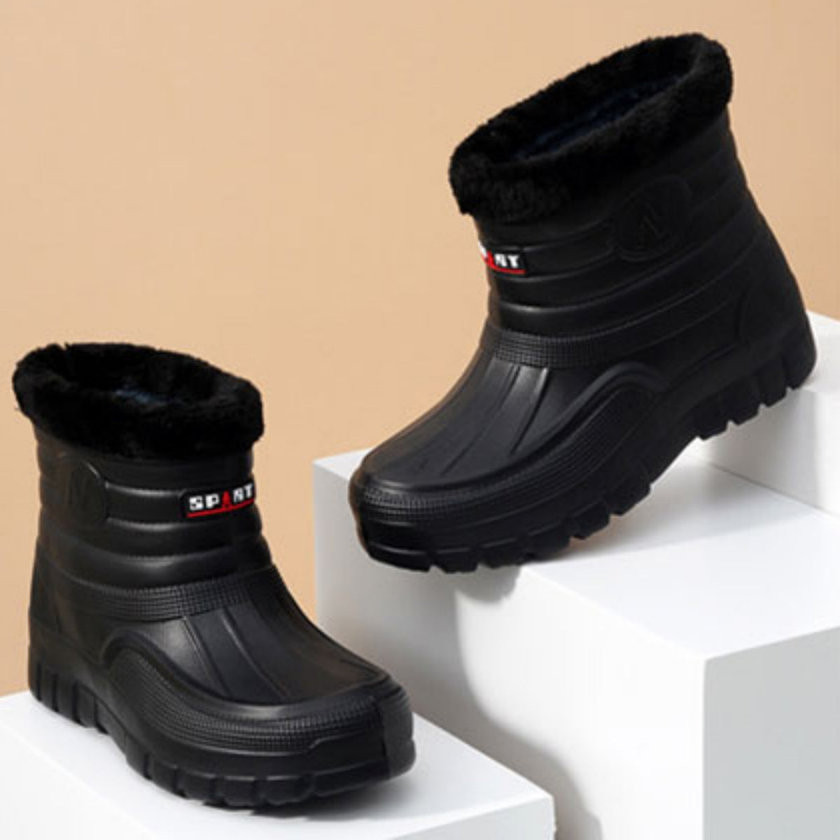 🥾【40-45】💥【Ново поступление】Мъжки топли и водоустойчиви обувки за дейности на открито и снежни ботуши с поларена подплата и гумени ботуши с плюшена подплата
