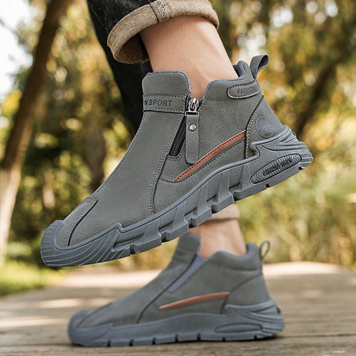 🔥【39-44】Nové pánské moderní každodenní boty 2025 s zipem, protiskluzové a odolné, ideální pro práci a venkovní aktivity