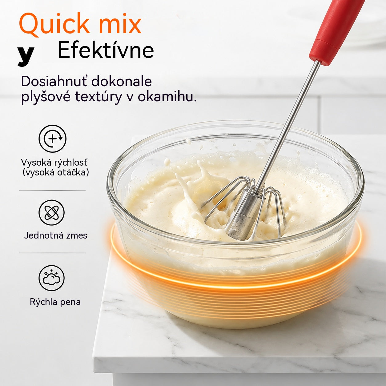 🥳Kúpte 1, získajte 1 zadarmo🥳🥚Poloautomatická manuálna metlička na vajcia: stlačte a roztočte – nie je potrebná elektrina. ✨🧁【2 položky】