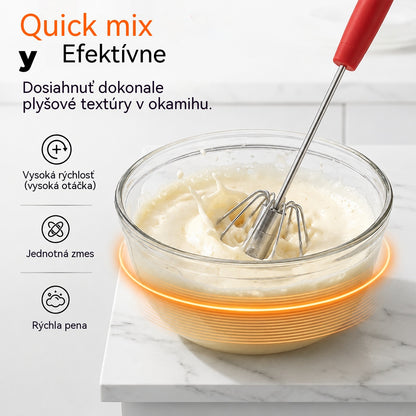 🥳Kúpte 1, získajte 1 zadarmo🥳🥚Poloautomatická manuálna metlička na vajcia: stlačte a roztočte – nie je potrebná elektrina. ✨🧁【2 položky】
