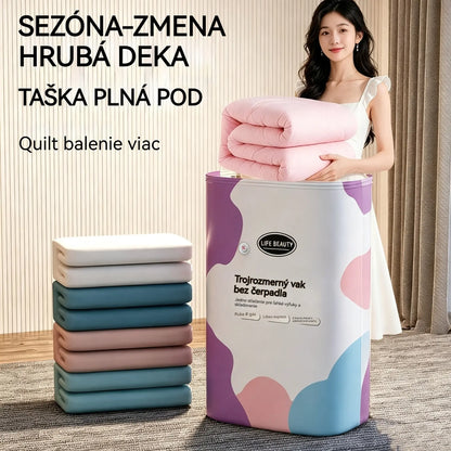 🧳 5 kusov len za 25 € 💨 Veľké, flexibilné vákuové úložné vrecká: Nie je potrebné žiadne vzduchové čerpadlo, nepriepustné, ideálne na úsporu miesta v kufri a doma ✈️
