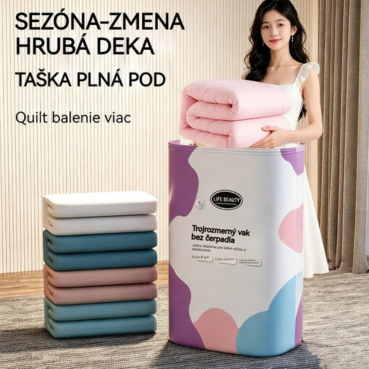 🧳 5 kusov len za 25 € 💨 Veľké, flexibilné vákuové úložné vrecká: Nie je potrebné žiadne vzduchové čerpadlo, nepriepustné, ideálne na úsporu miesta v kufri a doma ✈️