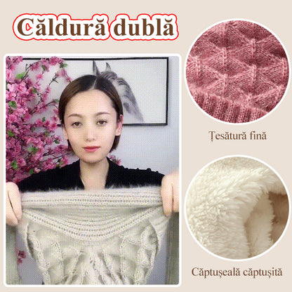 🔥50% ОТСТЪПКА🔥【Шапка + Шал】🐏 Висококачествена, приятна на допир, мека и ветроустойчива качулка и шал с вградена защита за ушите