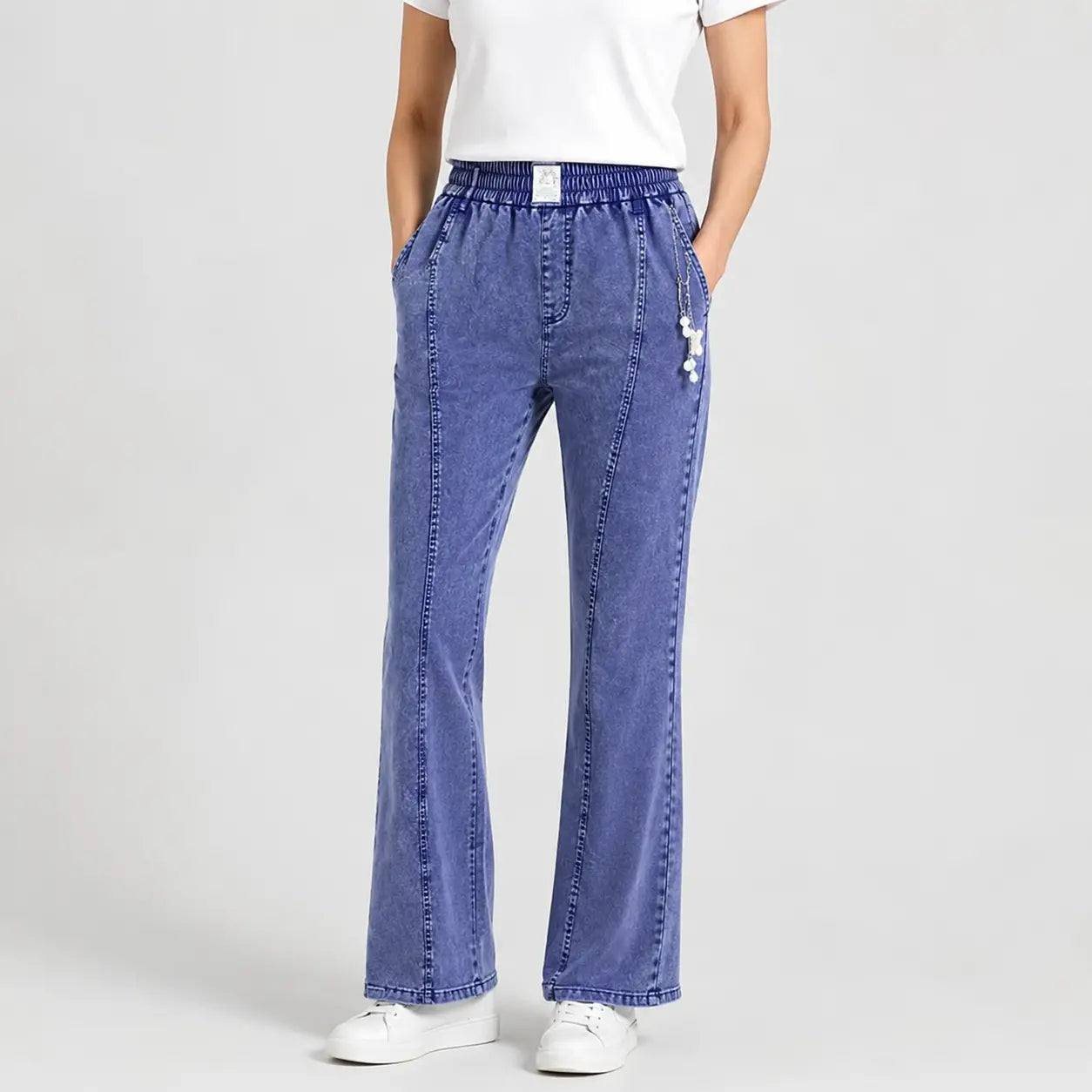 👖【M-4XL】Dámske strečové džínsy s vysokým pásom
