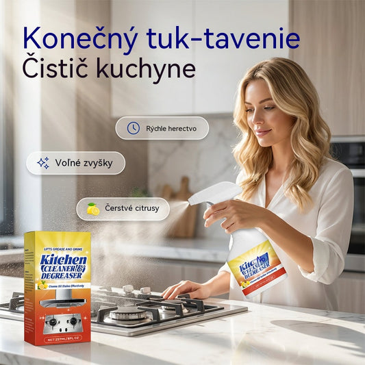 🍋【50% zľava】Silný čistič kuchyne a odmasťovač v spreji – čisté sporáky, digestory a pracovné dosky bez námahy, rýchlo odstráni pripálený olej a nečistoty