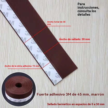 🚪 PVC tesniaca lišta na spodnú časť dverí – ochrana proti prachu a prievanu