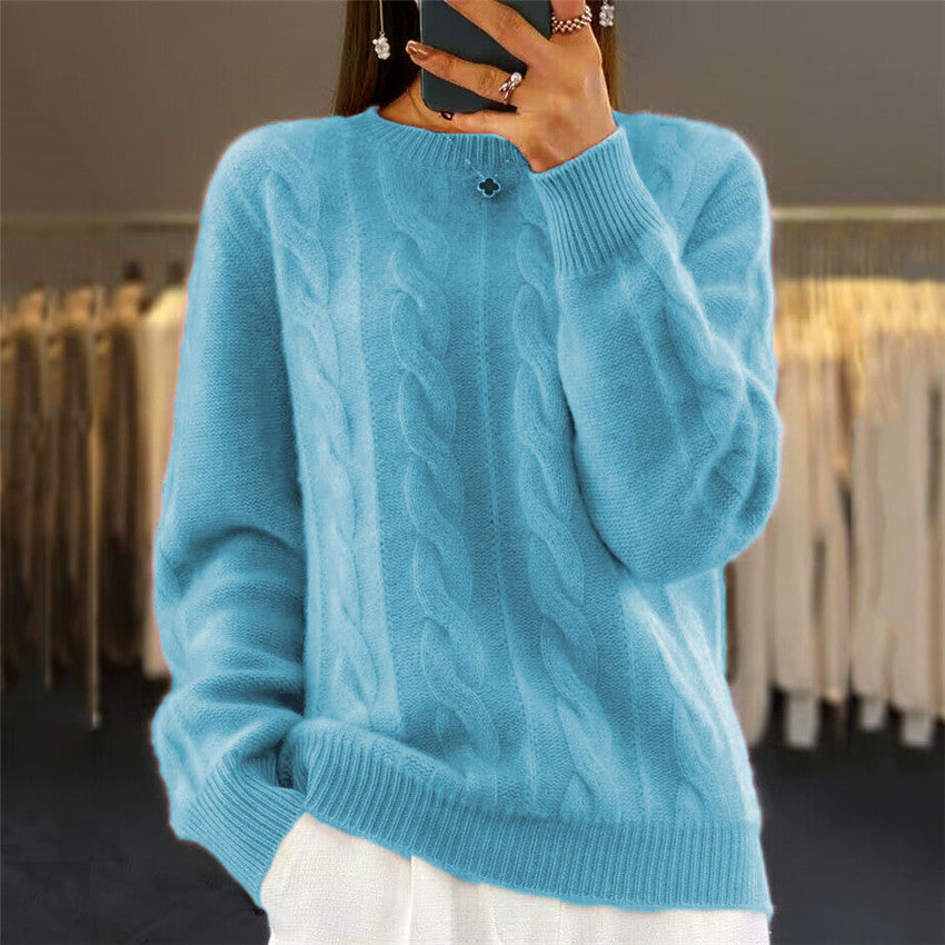 🔥✨【Jesenný nový štýl】【S-2XL】2025 Jednofarebný vysokokvalitný, mäkký a pohodlný vlnový sveter.